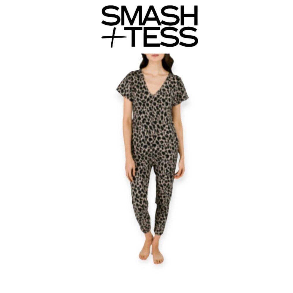 Smash Tess Lexi Leopard Sunday Romper XXS Bamboo Cotton Canadian Made Cozy